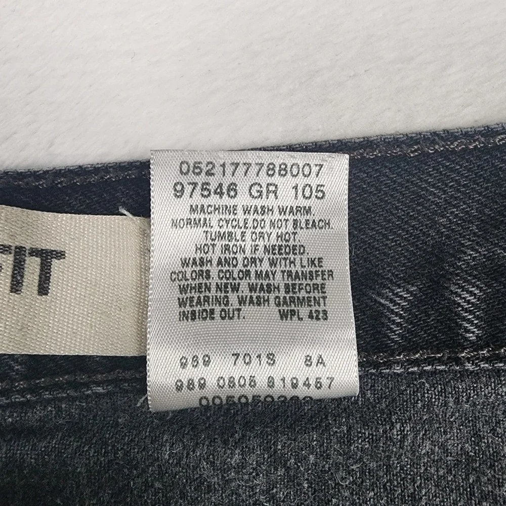Levis 505 Regular Fit Jeans Mens Size 33x30 Black Straight Denim Pants